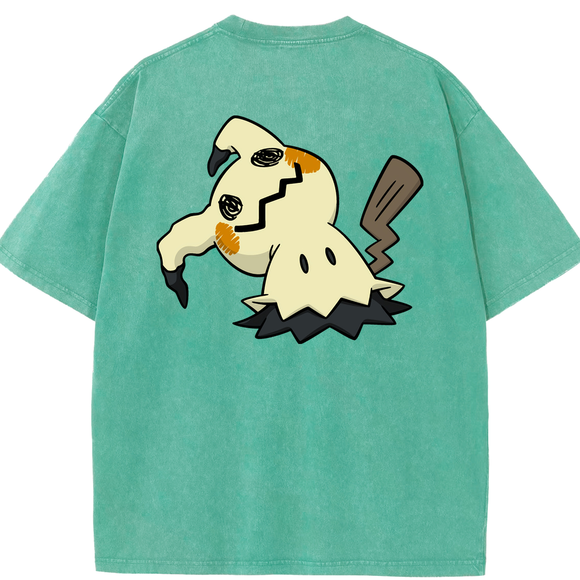 （画像用） ポケットモンスター Pokémon 綿100% ヴィンテージ風 半袖Tシャツ（背面プリント）